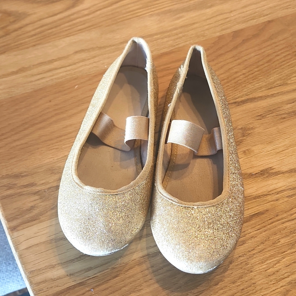 Gold Glittery Girls shoes